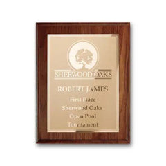 Etch Frosted Plaq - Walnut Cove Edge Crystal House