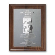 Etch Frosted Plaq - Walnut Piano Finish Crystal House
