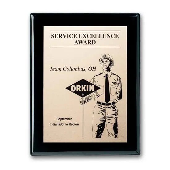 Etch Oxidized Plaq - Ebony Crystal House