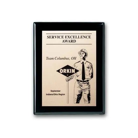 Etch Oxidized Plaq - Ebony Crystal House