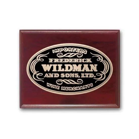 Etch Oxidized Plaq - Mahogany Crystal House