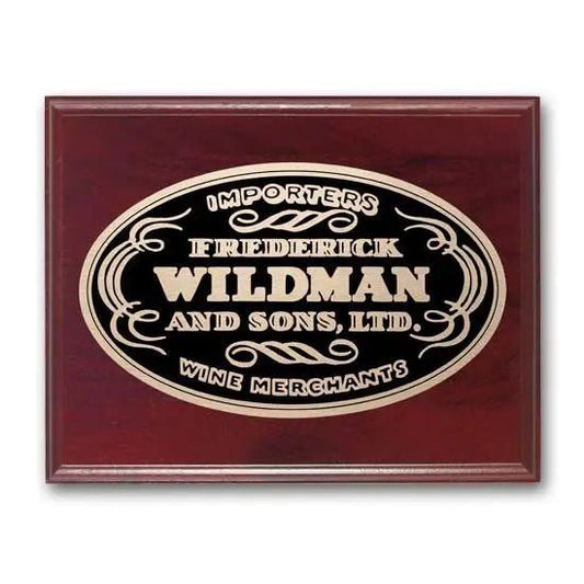 Etch Oxidized Plaq - Mahogany Crystal House