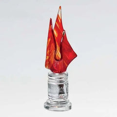 Eternal Flame - Orange Optical Crystal House
