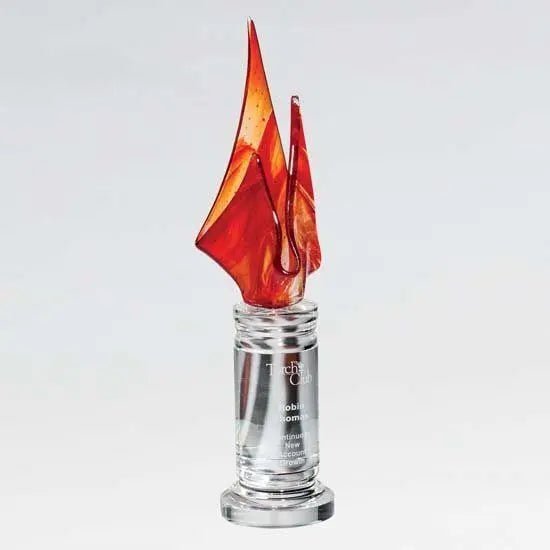 Eternal Flame - Orange Optical Crystal House