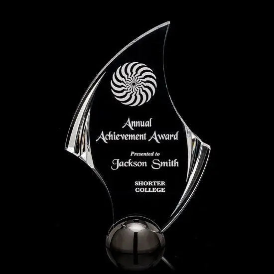 Flourish Hemisphere - Acrylic Black Nickel Crystal House