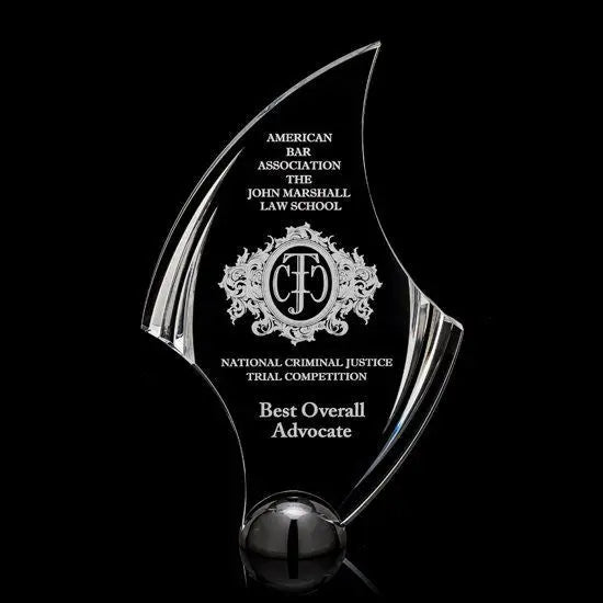 Flourish Hemisphere - Acrylic Black Nickel Crystal House