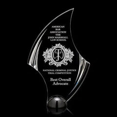 Flourish Hemisphere - Acrylic Black Nickel Crystal House