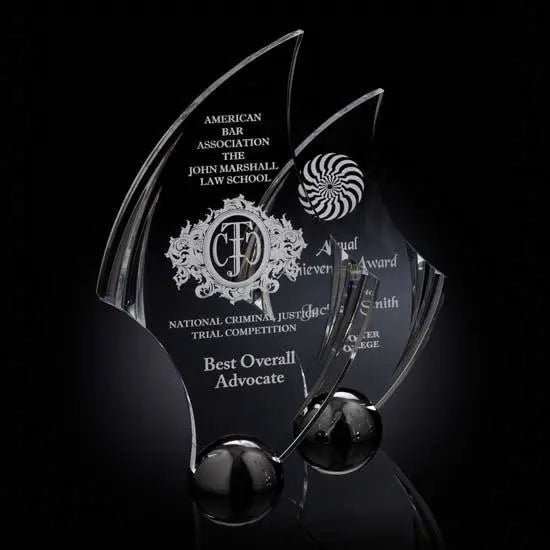 Flourish Hemisphere - Acrylic Black Nickel Crystal House