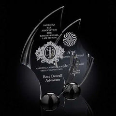 Flourish Hemisphere - Acrylic Black Nickel Crystal House