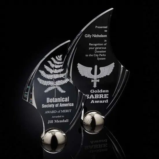 Flourish Hemisphere - Acrylic Silver Crystal House