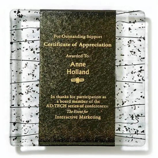 Fusion Plaque - certificate Crystal House