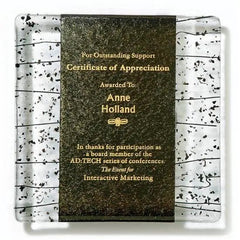 Fusion Plaque - certificate Crystal House