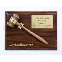 Gavel Plaque - Removable Crystal House