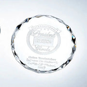 GEM-CUT CIRCLE PAPERWEIGHT Crystal House - Prism