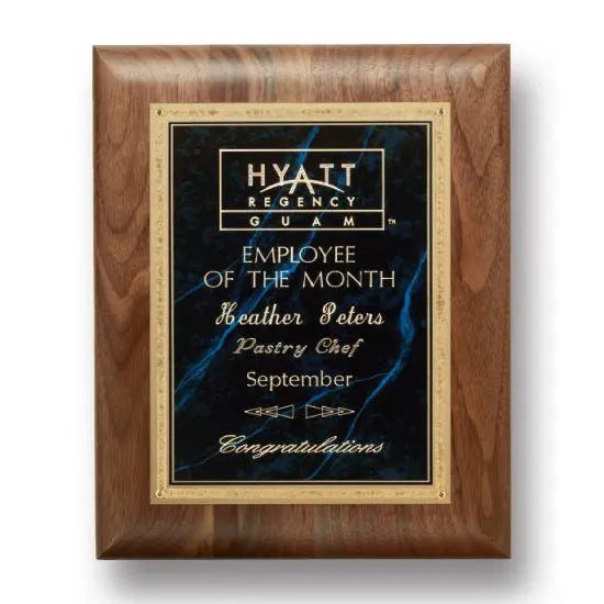 Gemstone Walnut Plaque Crystal House