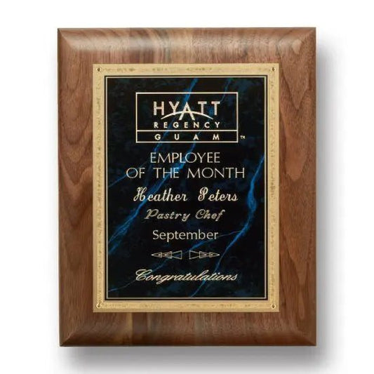 Gemstone Walnut Plaque Crystal House