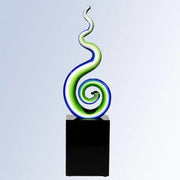 GREEN SPIRAL - ART GLASS Crystal House - Prism