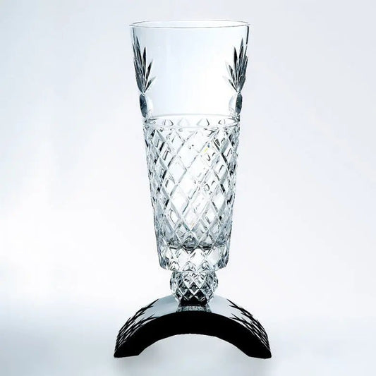 ISCHIA VASE W / BLACK BASE Crystal House - Prism