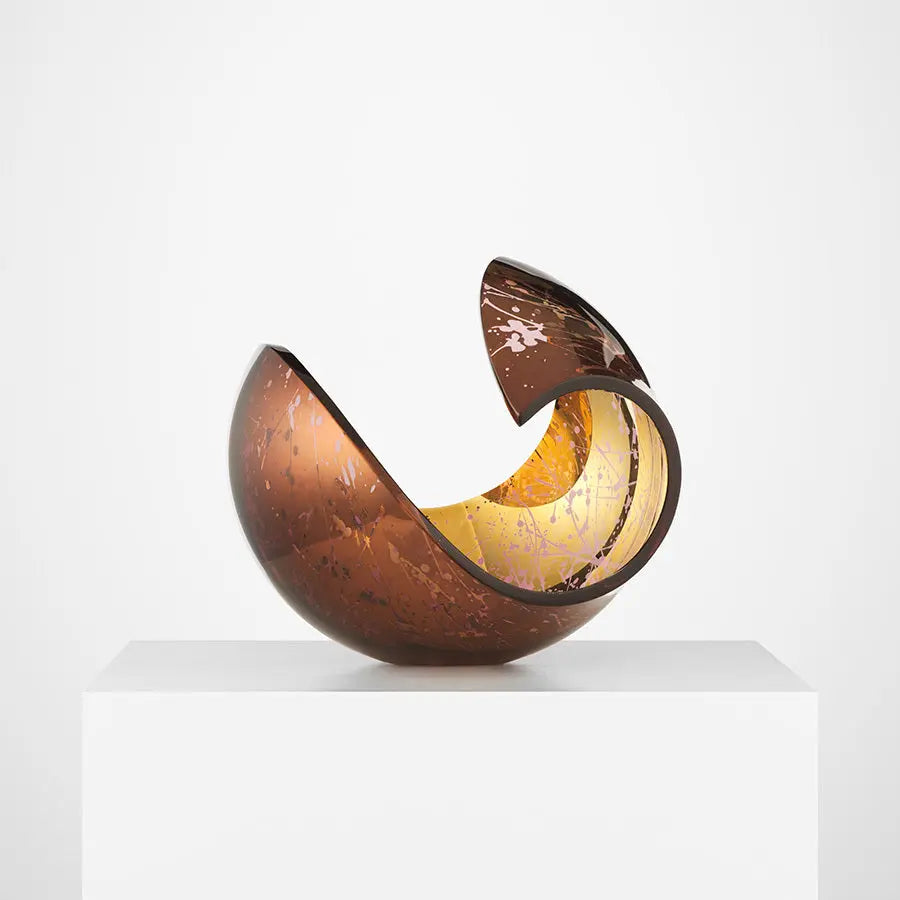 Art Glass Lena BergstrÃ¶m Planet Copper Red Pollock Ltd/20 - 17