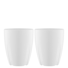Bruk Porcelain Mug With Oak Lid (pair) Kosta Boda