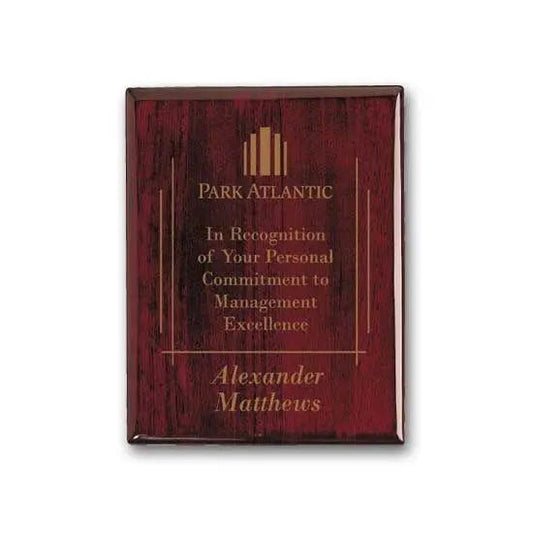 Laser Engraved Plaq - Rosewood Crystal House