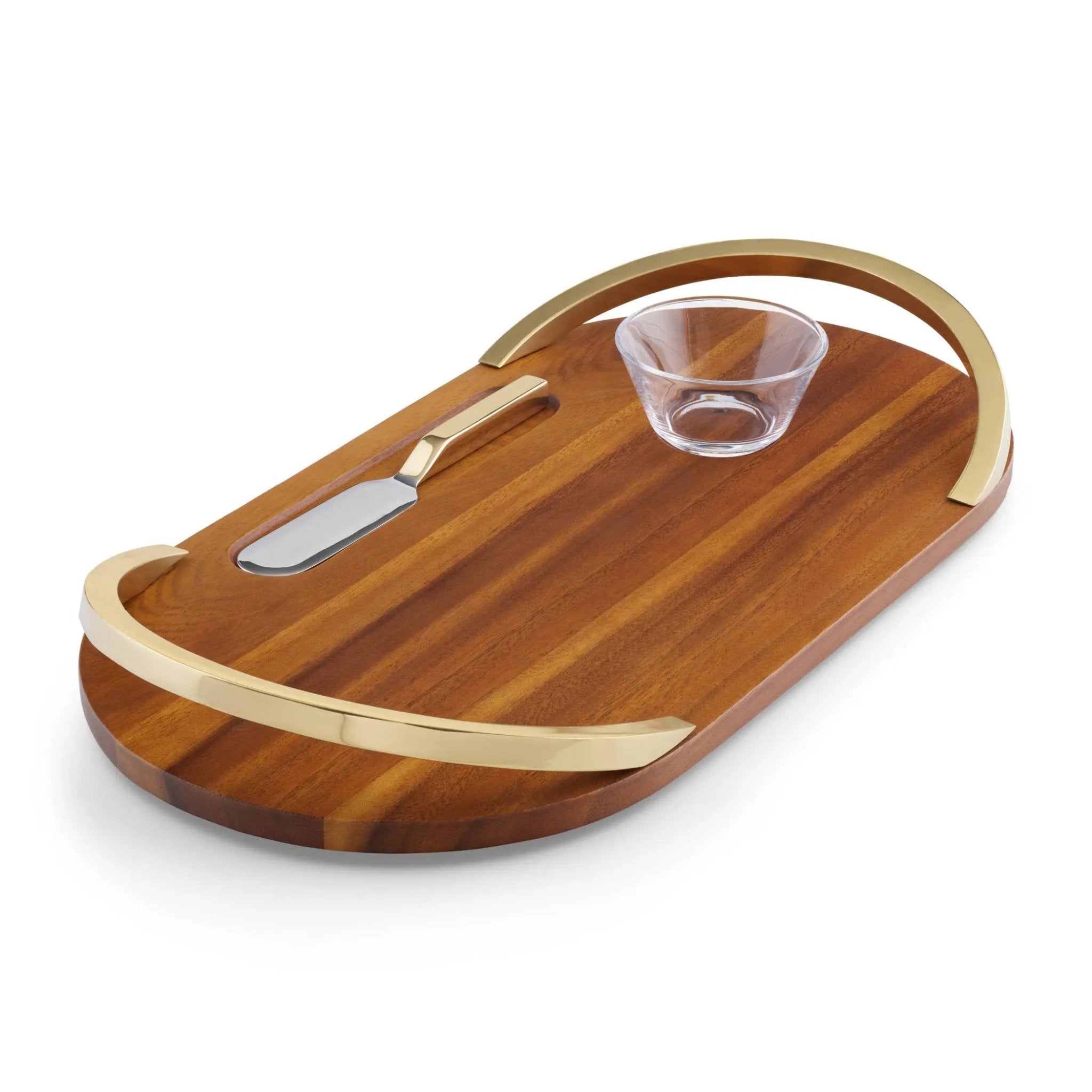 Loft Appetizer Tray w/ Dip Dish & Spreader Nambé