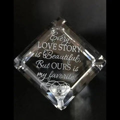 Love Diamond -Cube Paperweight Crystal House