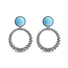 Marina Luxe Silver Loop Earrings Nambé