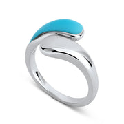 Marina Luxe Wave Bypass Ring Crystal House