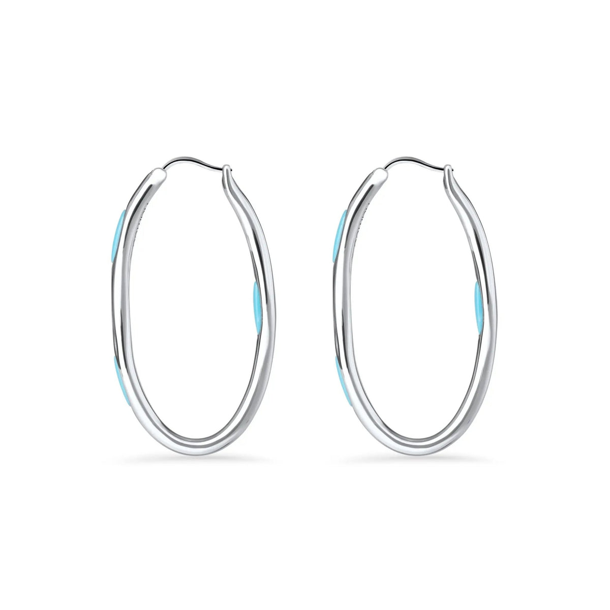 Marina Silver Flow Hoop Earrings Nambé