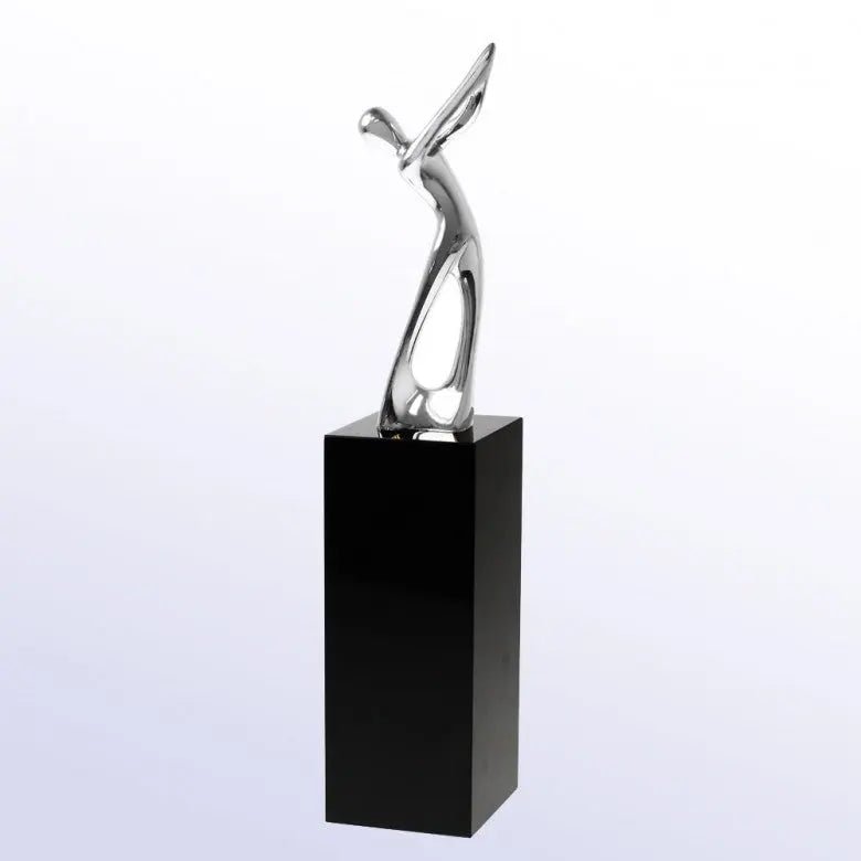 METAL GOLFER W/BLACK BASE Crystal House - Prism
