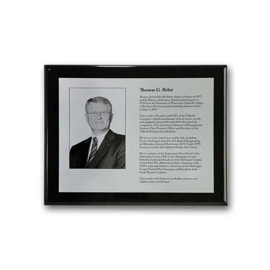 Metal Photo Plaq - Ebony Crystal House