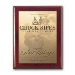 Metal Photo Plaq - Mahogany Crystal House