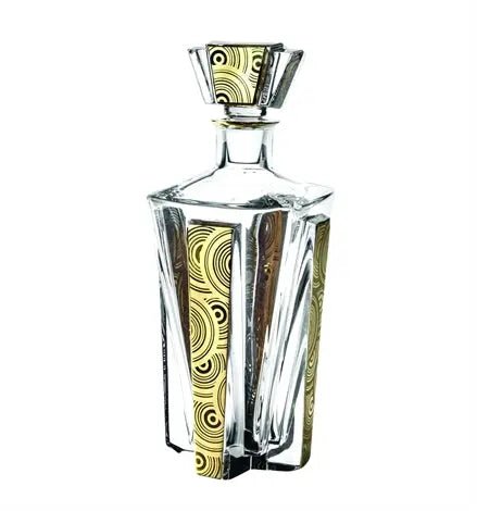 METROPOLIS CASE WITH WHISKY DECANTER WITH GOLD Vista Alegre
