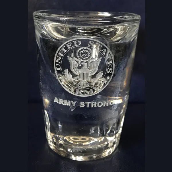 Military Insignia - Shot Glasses - Pair Crystal House