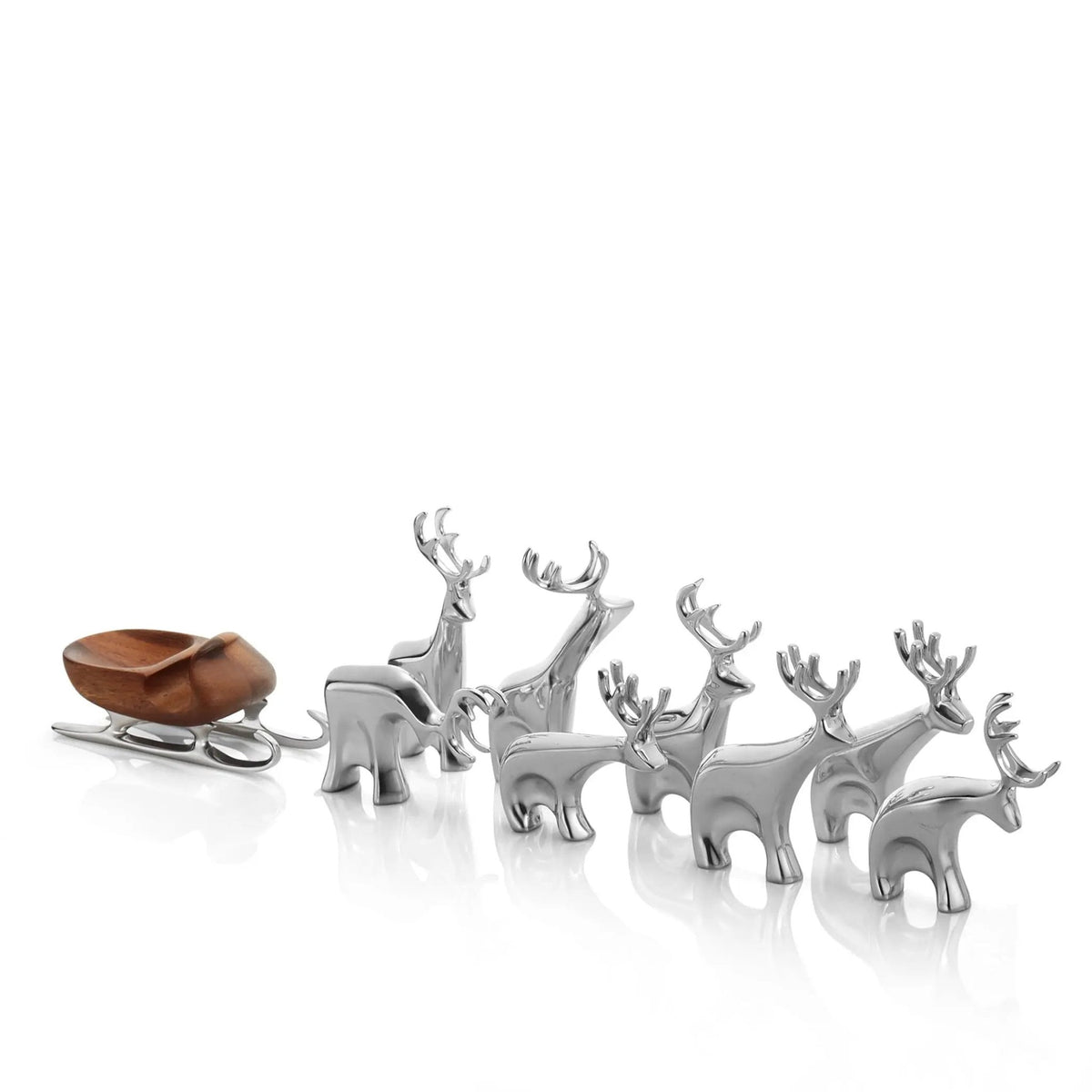 Miniature Reindeer 9pc Set Nambé