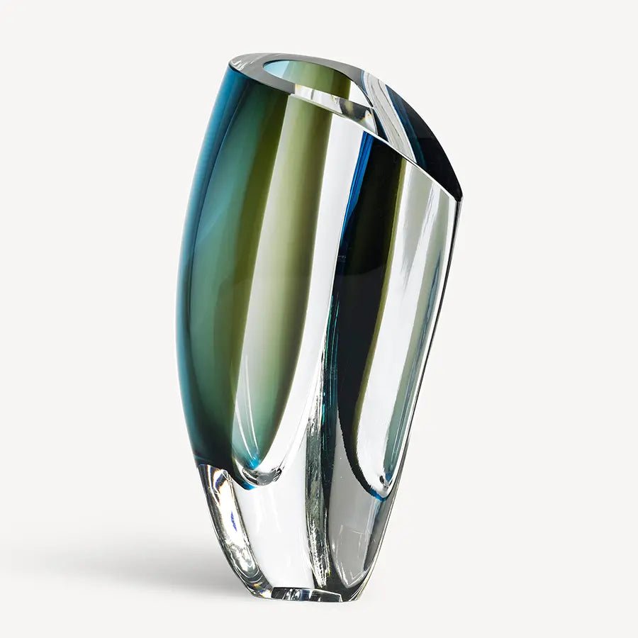Mirage Vase Forest Green/Blue Kosta Boda