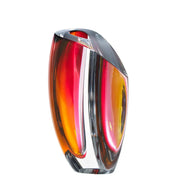 Mirage Vase, Grey Red Kosta Boda
