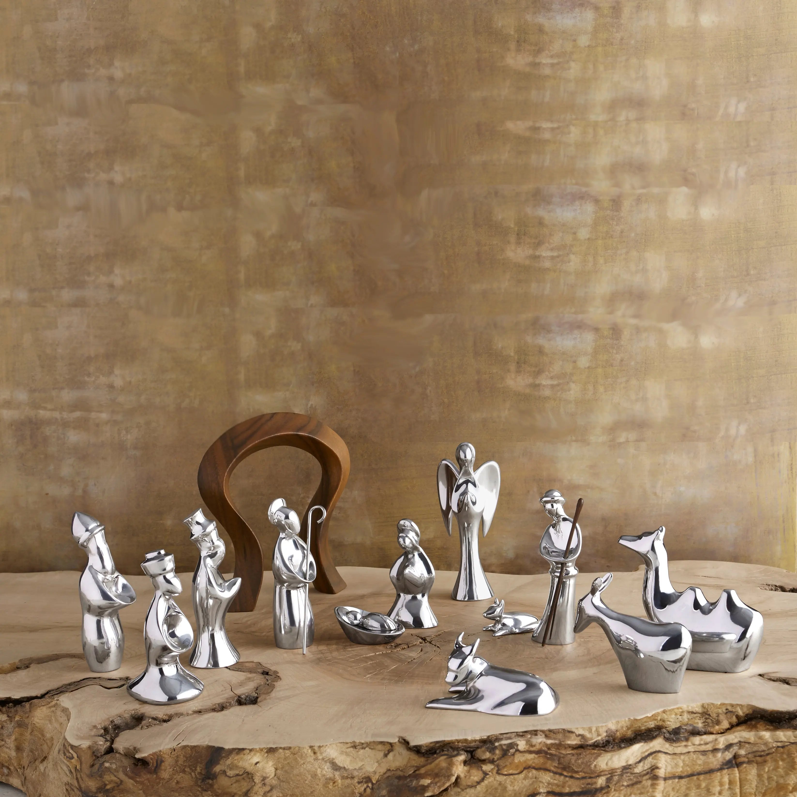 13-Piece Miniature Nativity Set with Free Storage Box Nambé