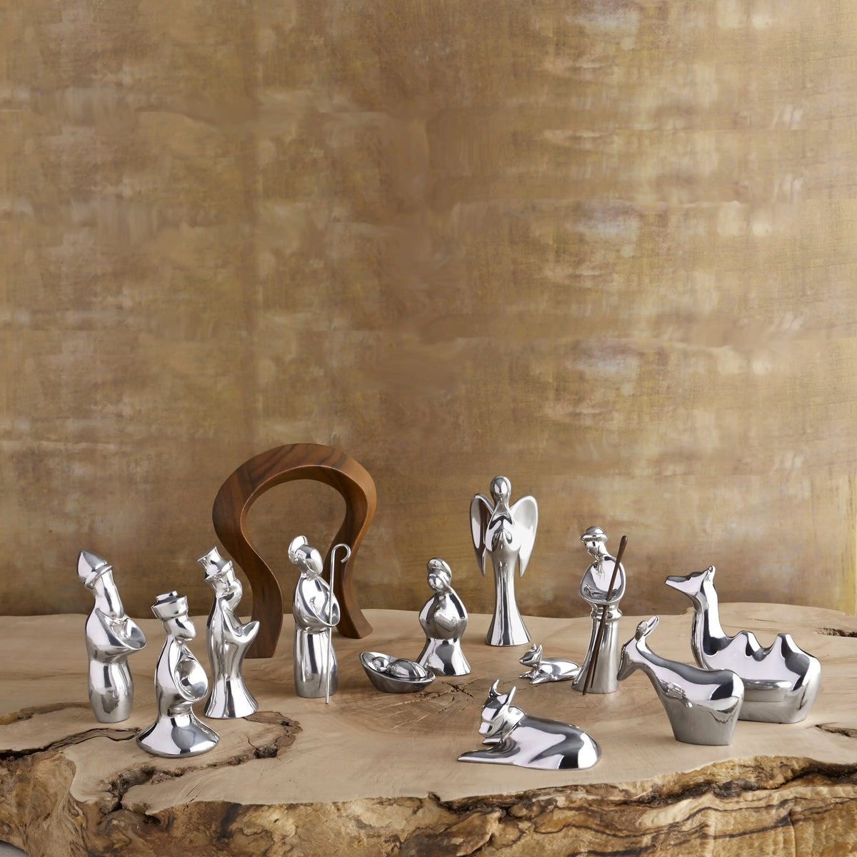 13-Piece Miniature Nativity Set with Free Storage Box Nambé