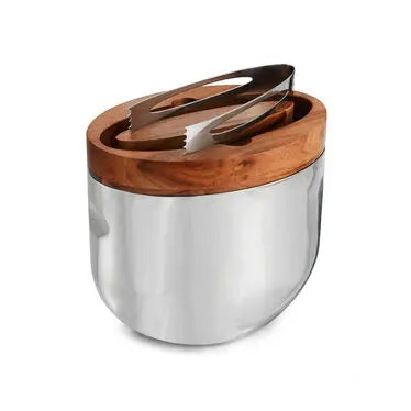 Mikko Ice Bucket W/ Tongs - Crystal House