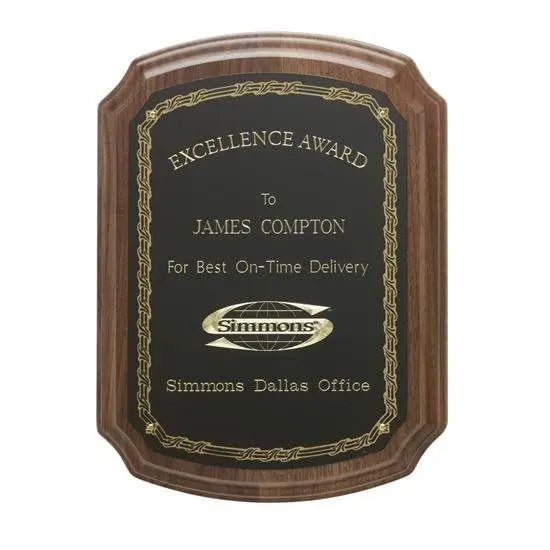 Notched Corner Plaque Crystal House