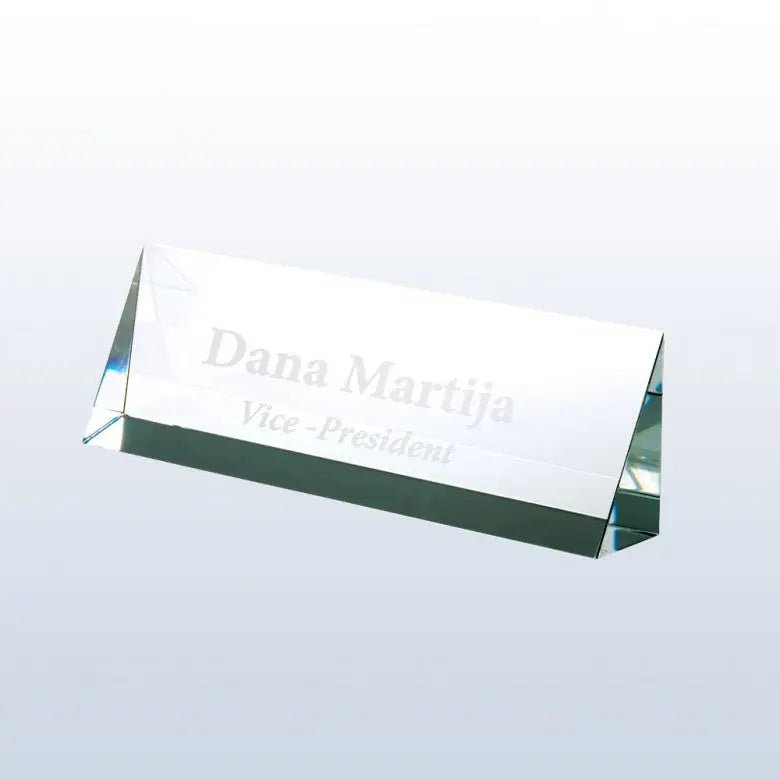 OPTIC CRYSTAL NAMEPLATE Crystal House - Prism