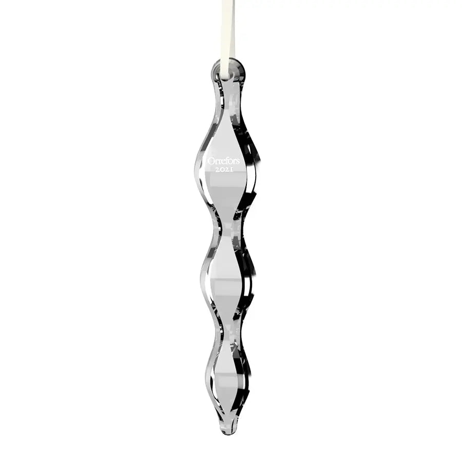 2023 Annual Christmas Ornament: Swedish Crystal Icicle Collection | Limited Edition Orrefors