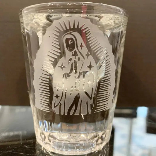 Our Lady of Guadalupe - Shot Glass - Pair Crystal House