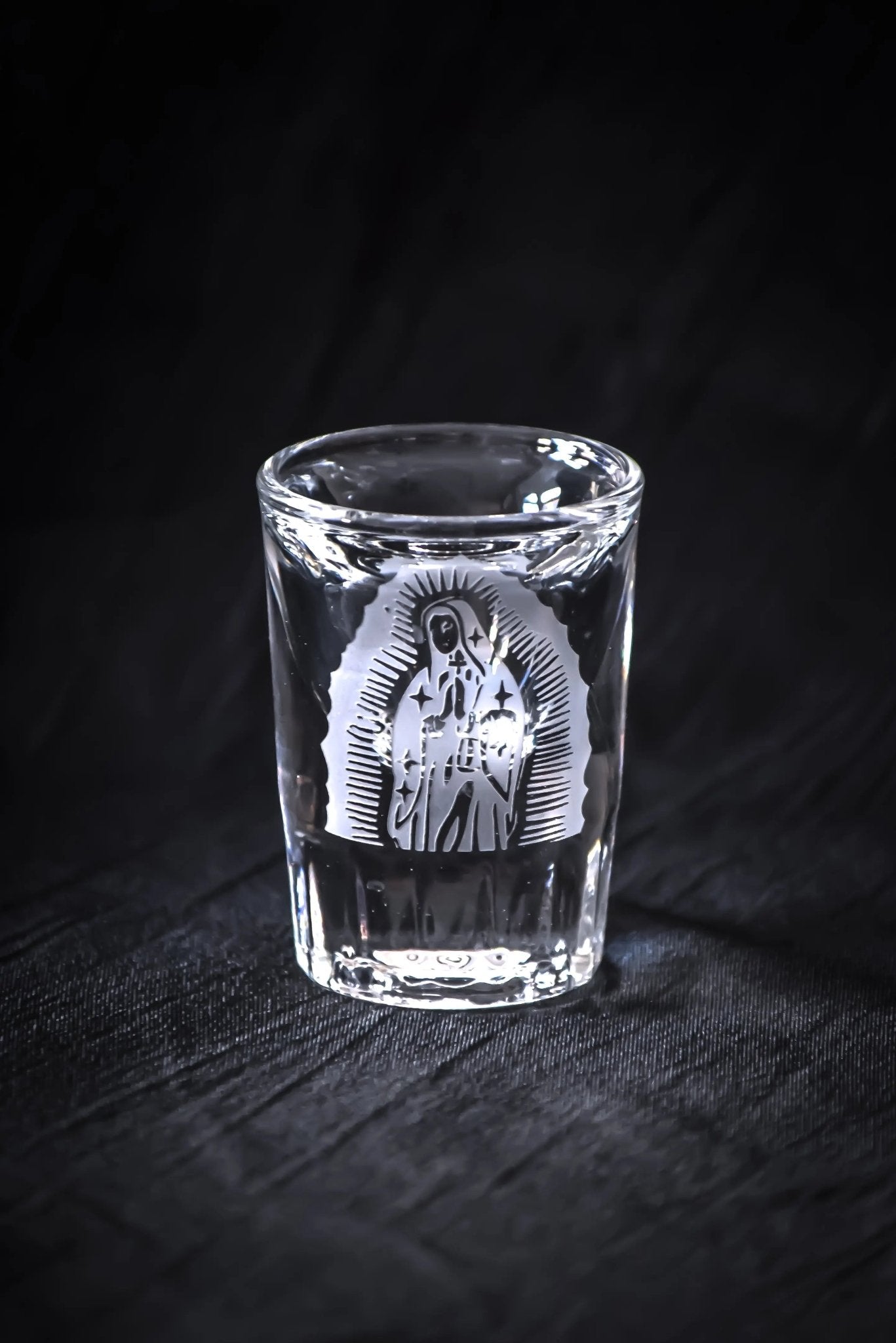 Our Lady of Guadalupe - Shot Glass - Pair Crystal House