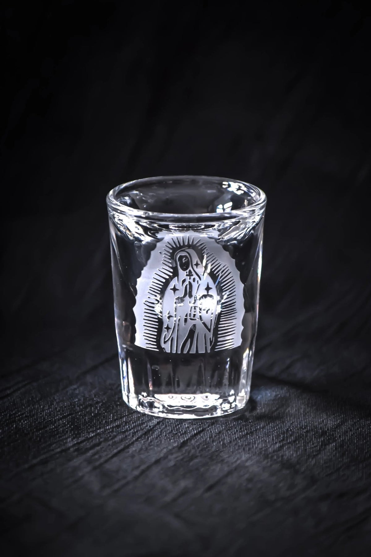 Our Lady of Guadalupe - Shot Glass - Pair Crystal House