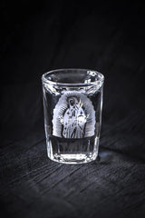 Our Lady of Guadalupe - Shot Glass - Pair Crystal House