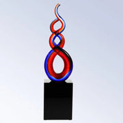 PATRIOTIC DOUBLE HELIX ART GLASS Crystal House - Prism
