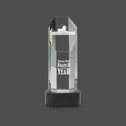 Pedestal Crystal Tower on Black Base Crystal House
